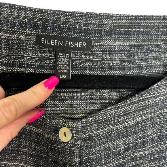 Eileen Fisher Coastline Organic Linen Tunic Top Size Large Lagenlook Cottagecore - Picture 3 of 12